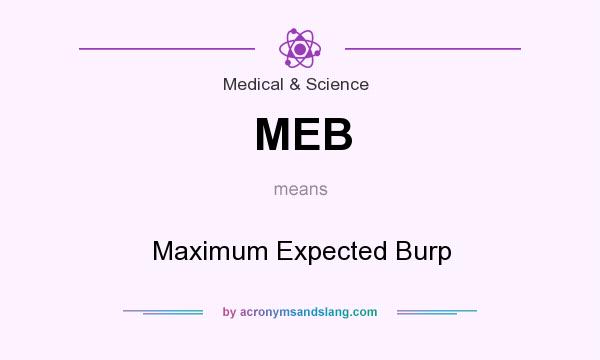 What does MEB mean? It stands for Maximum Expected Burp