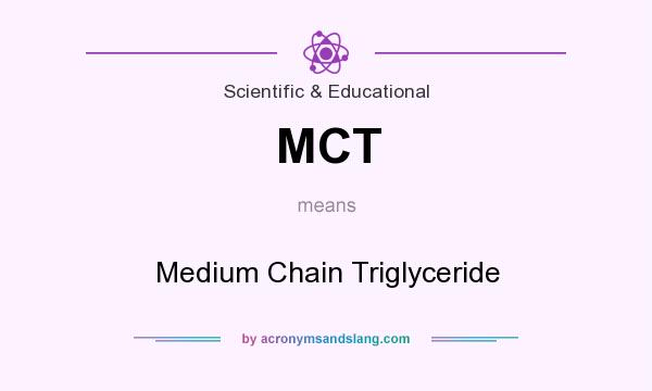 What does MCT mean? It stands for Medium Chain Triglyceride