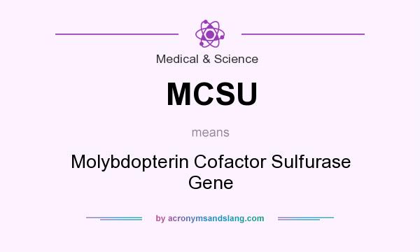 What does MCSU mean? It stands for Molybdopterin Cofactor Sulfurase Gene