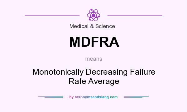 What does MDFRA mean? It stands for Monotonically Decreasing Failure Rate Average