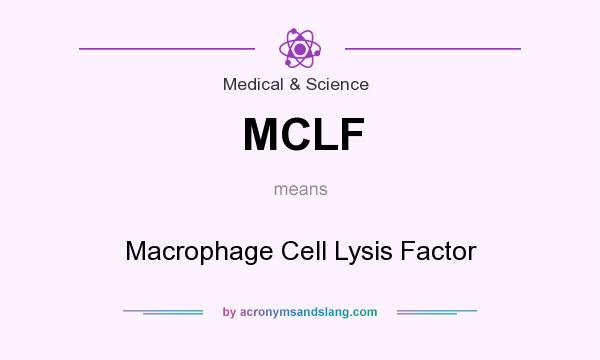 What does MCLF mean? It stands for Macrophage Cell Lysis Factor