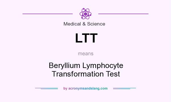 What does LTT mean? It stands for Beryllium Lymphocyte Transformation Test