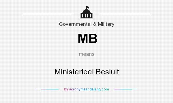 What does MB mean? It stands for Ministerieel Besluit
