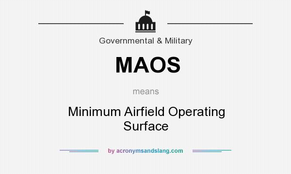 What does MAOS mean? It stands for Minimum Airfield Operating Surface