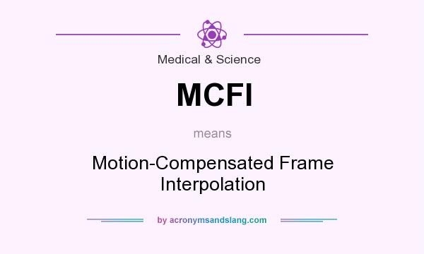 What does MCFI mean? It stands for Motion-Compensated Frame Interpolation