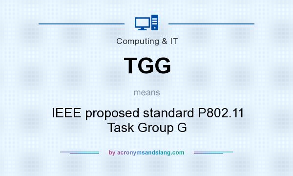 What does TGG mean? It stands for IEEE proposed standard P802.11 Task Group G