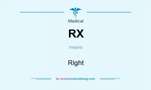 What does RX mean? It stands for Right