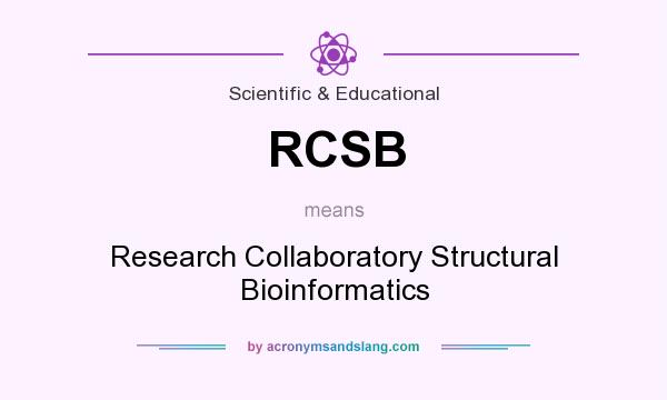 What does RCSB mean? It stands for Research Collaboratory Structural Bioinformatics