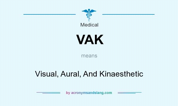 What does VAK mean? It stands for Visual, Aural, And Kinaesthetic