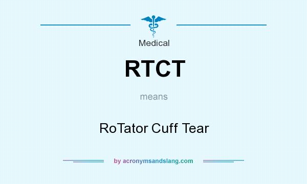 What does RTCT mean? It stands for RoTator Cuff Tear