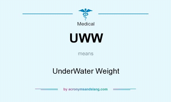 What does UWW mean? It stands for UnderWater Weight