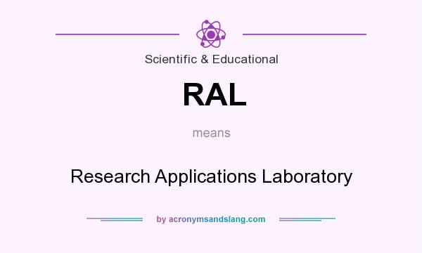 What does RAL mean? It stands for Research Applications Laboratory