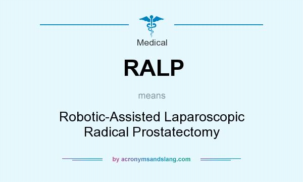 What does RALP mean? It stands for Robotic-Assisted Laparoscopic Radical Prostatectomy