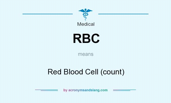 What does RBC mean? It stands for Red Blood Cell (count)