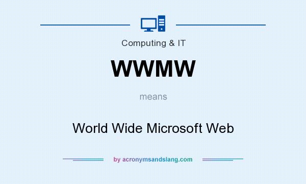 What does WWMW mean? It stands for World Wide Microsoft Web