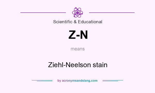 What does Z-N mean? It stands for Ziehl-Neelson stain