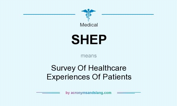 What does SHEP mean? It stands for Survey Of Healthcare Experiences Of Patients