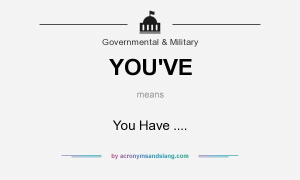 What does YOU`VE mean? It stands for You Have ....