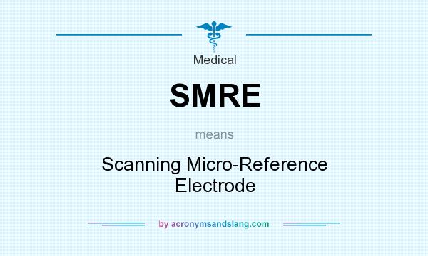What does SMRE mean? It stands for Scanning Micro-Reference Electrode