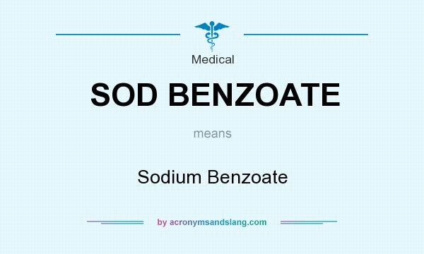 What does SOD BENZOATE mean? It stands for Sodium Benzoate