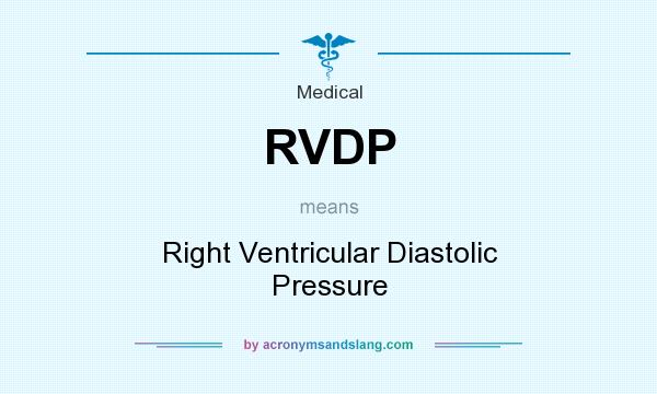 What does RVDP mean? It stands for Right Ventricular Diastolic Pressure