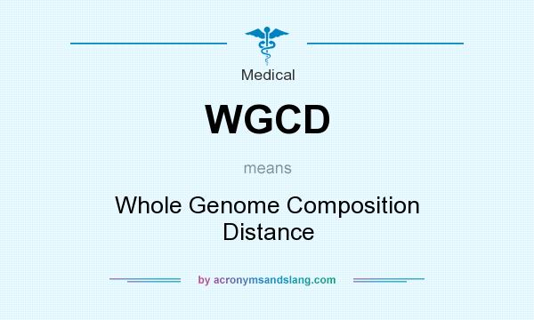 What does WGCD mean? It stands for Whole Genome Composition Distance