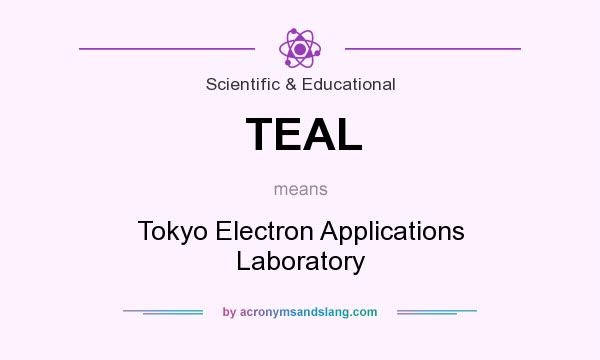 What does TEAL mean? It stands for Tokyo Electron Applications Laboratory
