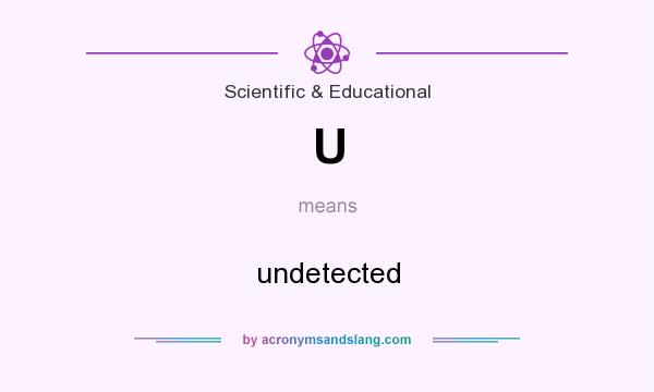 What does U mean? It stands for undetected