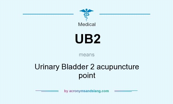 What does UB2 mean? It stands for Urinary Bladder 2 acupuncture point