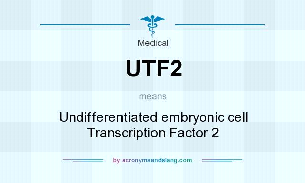 What does UTF2 mean? It stands for Undifferentiated embryonic cell Transcription Factor 2