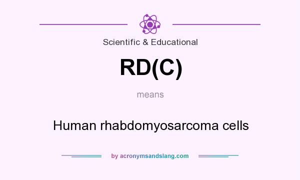 What does RD(C) mean? It stands for Human rhabdomyosarcoma cells