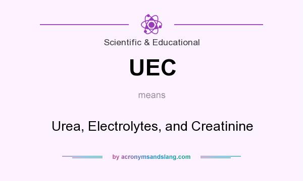What does UEC mean? It stands for Urea, Electrolytes, and Creatinine