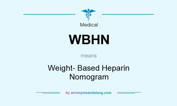 What does WBHN mean? It stands for Weight- Based Heparin Nomogram