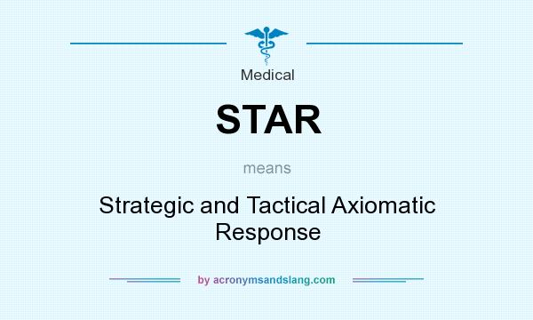 What does STAR mean? It stands for Strategic and Tactical Axiomatic Response