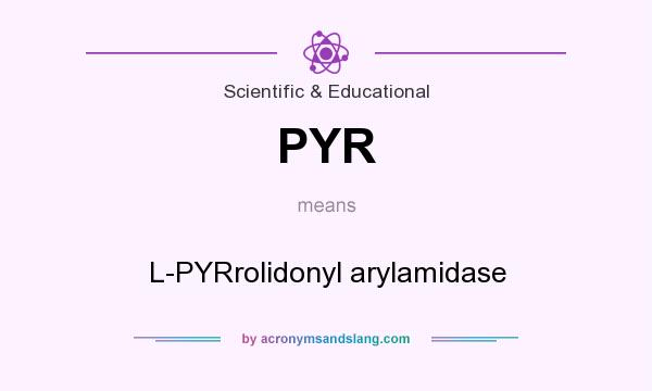 What does PYR mean? It stands for L-PYRrolidonyl arylamidase