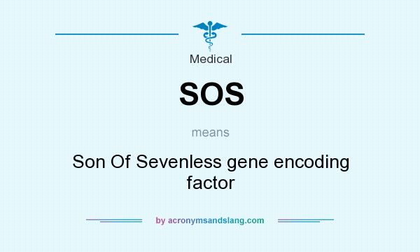 What does SOS mean? It stands for Son Of Sevenless gene encoding factor