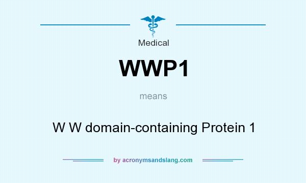 What does WWP1 mean? It stands for W W domain-containing Protein 1