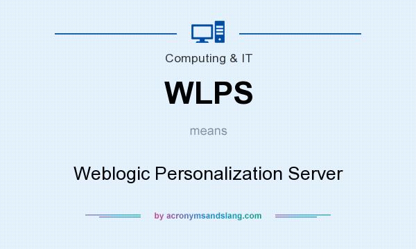 What does WLPS mean? It stands for Weblogic Personalization Server
