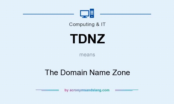 What does TDNZ mean? It stands for The Domain Name Zone