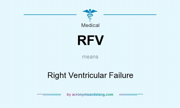 What does RFV mean? It stands for Right Ventricular Failure