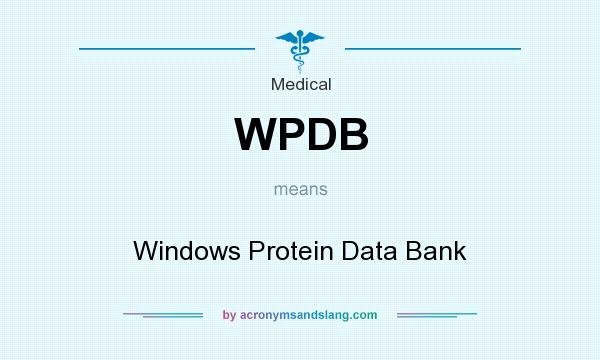 What does WPDB mean? It stands for Windows Protein Data Bank