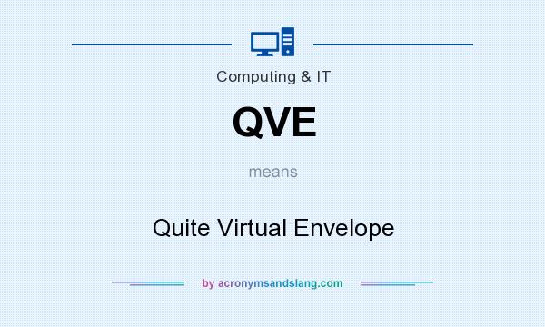 What does QVE mean? It stands for Quite Virtual Envelope