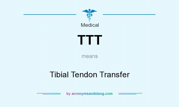 What does TTT mean? It stands for Tibial Tendon Transfer