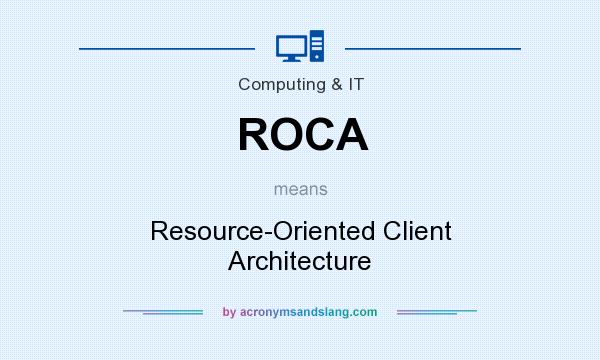 What does ROCA mean? It stands for Resource-Oriented Client Architecture