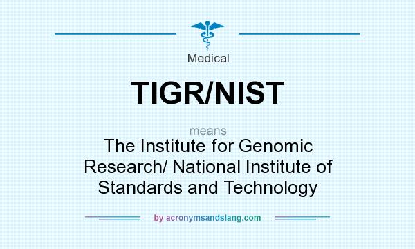 What does TIGR/NIST mean? It stands for The Institute for Genomic Research/ National Institute of Standards and Technology