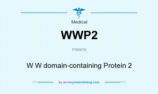 What does WWP2 mean? It stands for W W domain-containing Protein 2