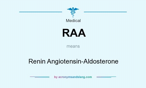 What does RAA mean? It stands for Renin Angiotensin-Aldosterone