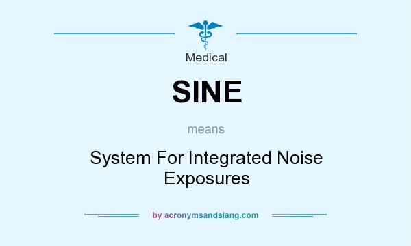 What does SINE mean? It stands for System For Integrated Noise Exposures