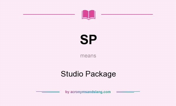 What does SP mean? It stands for Studio Package