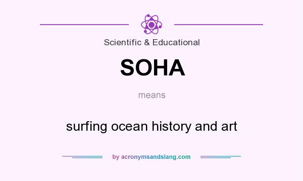 What does SOHA mean? It stands for surfing ocean history and art